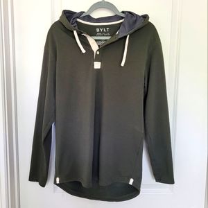 Bylt Basics Hooded Henley Scallop Cut
